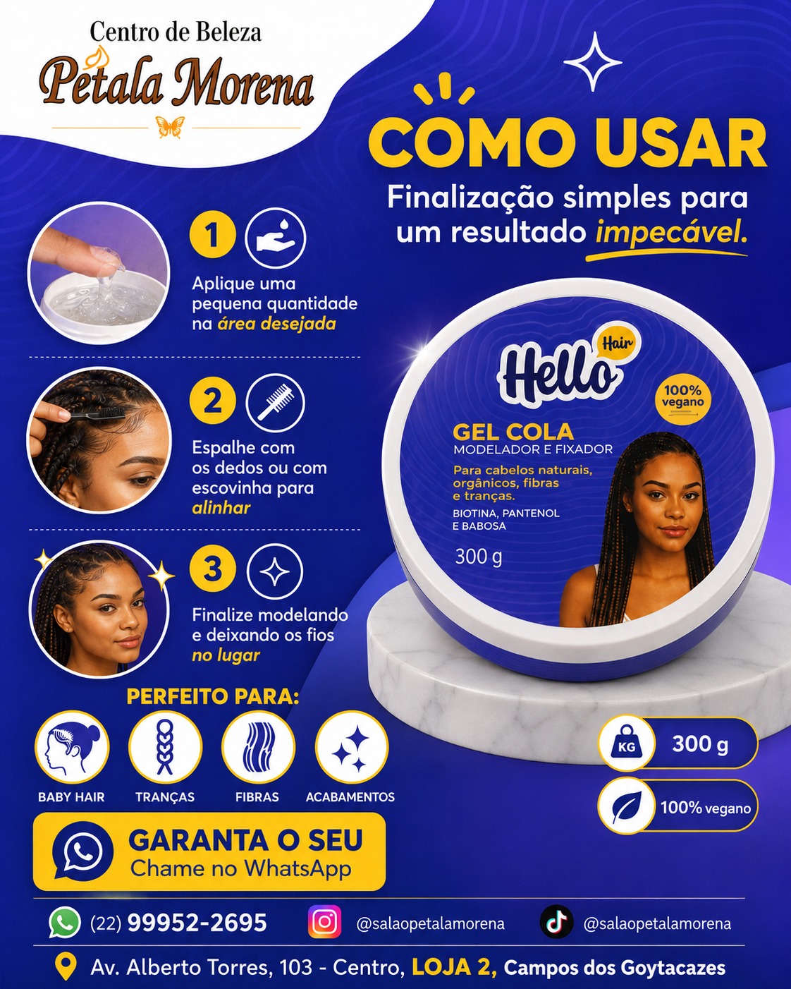 Gel Cola Hello Hair 300g